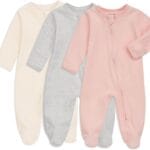 Aablexema Baby Footie Pajama with Mitten Cuffs, Double Zipper Infant Cotton clothes Sleeper Pjs, Footed Sleep Play