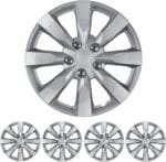 BDK (4-Pack) Premium 16" Wheel Rim Cover Hubcaps OEM Style Replacement Snap On Car Truck SUV Hub Cap - 16 Inch Set, Abs,Steel, Acrylonitrile Butadiene Styrene