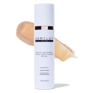 DRMTLGY Matte Tinted Moisturizer SPF 46  Anti-Aging Face Sunscreen & Lightweight Makeup with Broad Spectrum UV Protection  Hydrating Skin Care & Face Moisturizer  FSA HSA Eligible (1.7 oz)