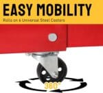 Engine Hoist 2 TON Folding Hydraulic Engine Motor Hoist Cherry Picker Shop Cranes Lift Red Shop Crane 4000 lb Heavy-Duty (Engine Hoist)