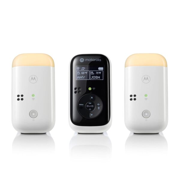 Motorola Nursery PIP15 Audio Baby Monitor, Dual Room HD Infant Monitor with Nightlight, 1500 Ft. Range, Two-Way Talk, Includes Parent Unit, 2 Monitors