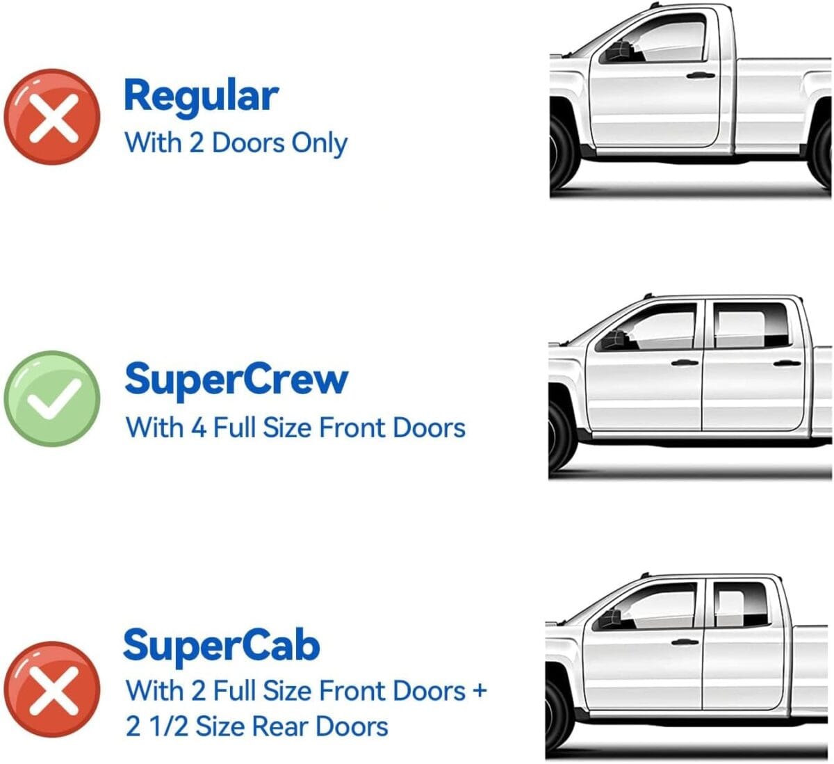 Window Visors Rain Guards for 1999-2016 Ford F250 F350 F450 F550 Super Duty, Window Wind Deflectors Vent Shades for 99-16 F-250 F-350 F-450 F-550 SuperCrew Cab