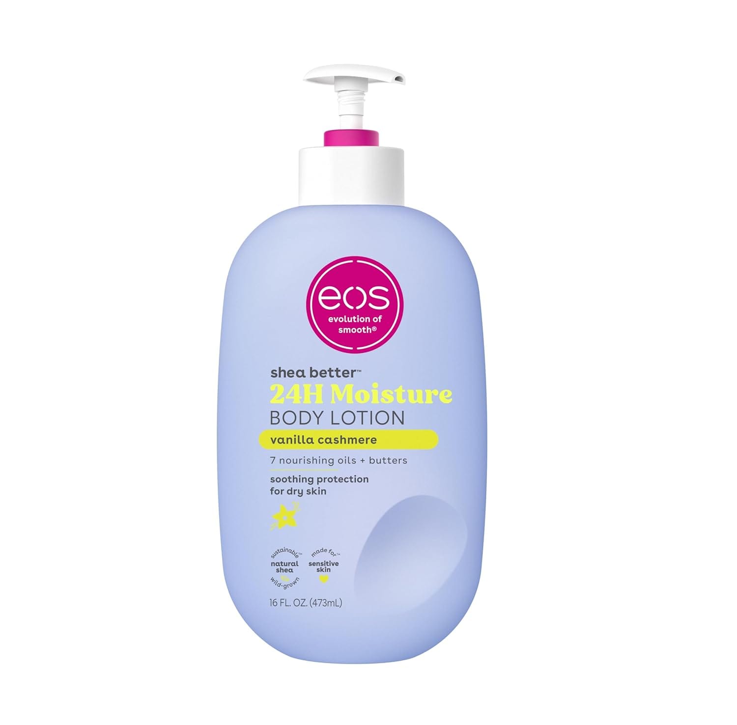 Eos Shea Better Body Lotion Vanilla Cashmere, 24 Hour Moisture Skin Care, Lightweight & Non Greasy, Made With Natural Shea, Vegan, 16 Fl Oz eos Shea Better Body Lotion- Vanilla Cashmere, 24-Hour Moisture Skin Care, Lightweight & Non-Greasy, Made with Natural Shea, Vegan, 16 fl oz