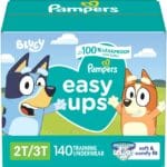 Pampers Training Pants - Easy Ups Boys & Girls Bluey - Size 2T-3T, 140 Count, Children's Potty Underwear (Packaging May Vary)