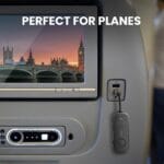 Avantree Relay – Premium Airplane Bluetooth 5.3 Adapter, Supports 2 AirPods or Headphones with aptX Adaptive, 3.5mm AUX Jack Wireless Audio Transmitter for Planes, Airline, Travel, TV
