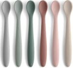 6-Piece Silicone Feeding Spoons for First Stage Baby and Infant, Soft-Tip Easy on Gums I Training Spoon | Baby Utensils Feeding Supplies, Dishwasher & Boil-proof