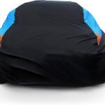 MORNYRAY Waterproof Car Cover All Weather Snowproof UV Protection Windproof Outdoor Full car Cover, Universal Fit for Sedan (Fit Sedan Length 194-206 inch, Blue)