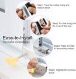 Window Locks, 4 Sets Sliding Security Window Lock with Key for Vertical & Horizontal Sliding Windows & Sliding Doors, Adjustable Window Locks Security Window Stoppers for Patio Bedroom Home and Office