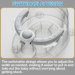 Baby Bath Seat for Babies 6 Months & up, Non-Slip Toddler Bath Seat for Baby & Newborn, Sit Up Bath Seat for Baby,Grey