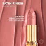 LOral Paris Colour Riche Satin Lipstick for Moisturized Lips,Lip Makeup with Argan Oil and Vitamin E,Worth It,0.13 Oz