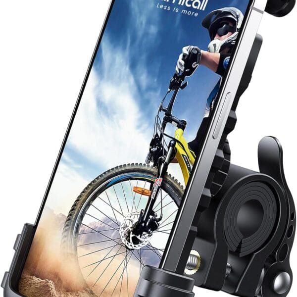 Lamicall Bike Phone Holder, Motorcycle Phone Mount - Motorcycle Handlebar Cell Phone Clamp, Scooter Phone Clip for iPhone 15 Pro Max/Plus, 14 Pro Max, S9, S10 and More 4.7" to 6.8" Smartphones