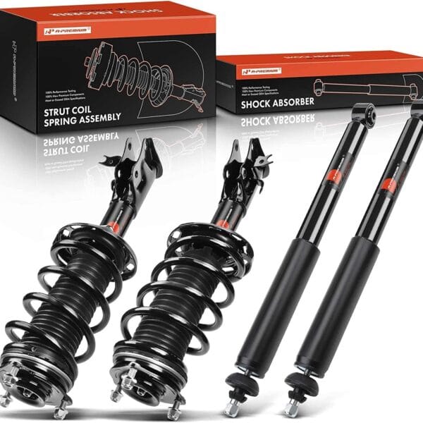 A-Premium Set (4) Front and Rear Complete Shock Absorber Strut & Coil Spring Assembly Compatible with Honda Civic 2006-2011 & Acura CSX 2006-2011 Sedan