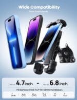 Lamicall Bike Phone Holder, Motorcycle Phone Mount – Motorcycle Handlebar Cell Phone Clamp, Scooter Phone Clip for iPhone 15 Pro Max/Plus, 14 Pro Max, S9, S10 and More 4.7″ to 6.8″ Smartphones