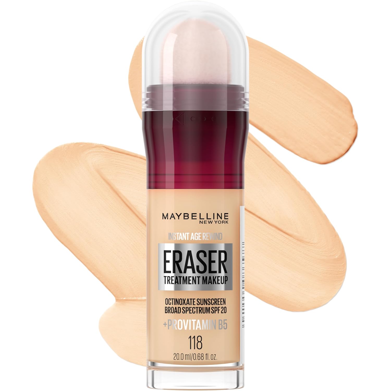 Maybelline Instant Age Rewind Eraser Foundation With SPF 20 And Moisturizing ProVitamin B5, 118, 1 Count Maybelline Instant Age Rewind Eraser Foundation with SPF 20 and Moisturizing ProVitamin B5, 118, 1 Count