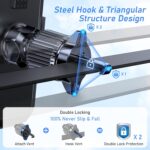 Car Phone Holder Mount, Super Stable Air Vent Cell Phone Car Mount with 2025 Metal Hook Clip, 360 Rotation,One Button Release for iPhone, Samsung, Google, and All Other Smartphones