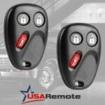 Key Fob Keyless Entry Remote fits 2003-2006 Chevy Tahoe Suburban Silverado Avalanche Equinox SSR/GMC Sierra Yukon/Cadillac Escalade/Hummer H2 / Pontiac Torrent/Saturn Vue (LHJ011), Set of 2
