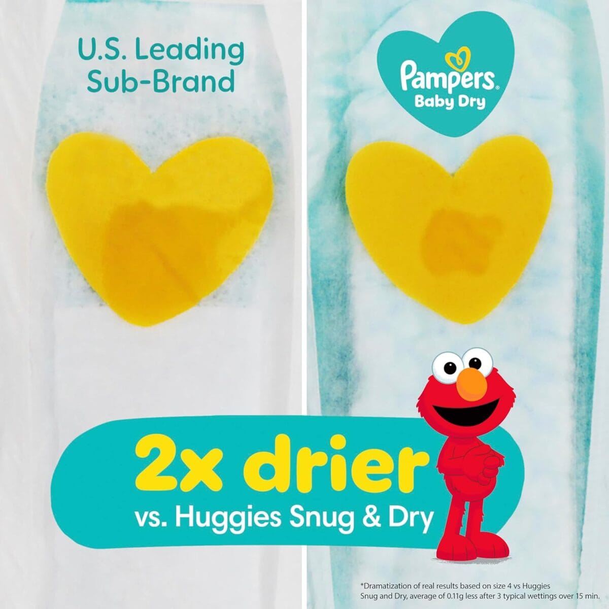 Pampers Diapers – Baby Dry – Size 1, 120 Count, Absorbent Disposable Infant Diaper (Packaging May Vary)
