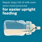 Philips Avent Anti-Colic Baby Bottle with AirFree Vent, 9oz, with Flow 2 Nipples, 1m+, 4pk, Clear, SCY703/04