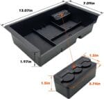 JOJOMARK Center Console Organizer Tray Compatible with 2014-2018 GMC Sierra Accessories, (2015-2020) Yukon/Chevy Tahoe Silverado Suburban, Armrest Storage Box Replaces 22817343(Black)