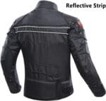 BORLENI Motorcycle Jacket Motorbike Riding Jacket Windproof Motorcycle Full Body Protective Gear CE Armor All Season Black L