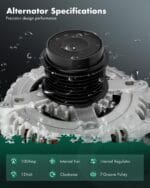 SCITOO Alternator Fit for Toyota Camry 2007-2009, Corolla 2009-2010, for Matrix 2009-2013 & for Pontiac Vibe 2009-2010 & for Scion xB, 2.4L- 12V 100Amp CW 7-Groove Pulley, OE# 11195