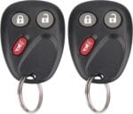 Keyless Entry Remote Key Fob Compatible with Chevy Tahoe Suburban Silverado Avalanche, GMC Sierra Yukon, Cadillac Escalade, Hummer H2 2003 2004 2005 2006, Replacement for LHJ011 (Pack of 2)
