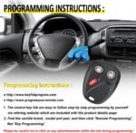 Keyless Entry Remote Key Fob Compatible with Chevy Tahoe Suburban Silverado Avalanche, GMC Sierra Yukon, Cadillac Escalade, Hummer H2 2003 2004 2005 2006, Replacement for LHJ011 (Pack of 2)