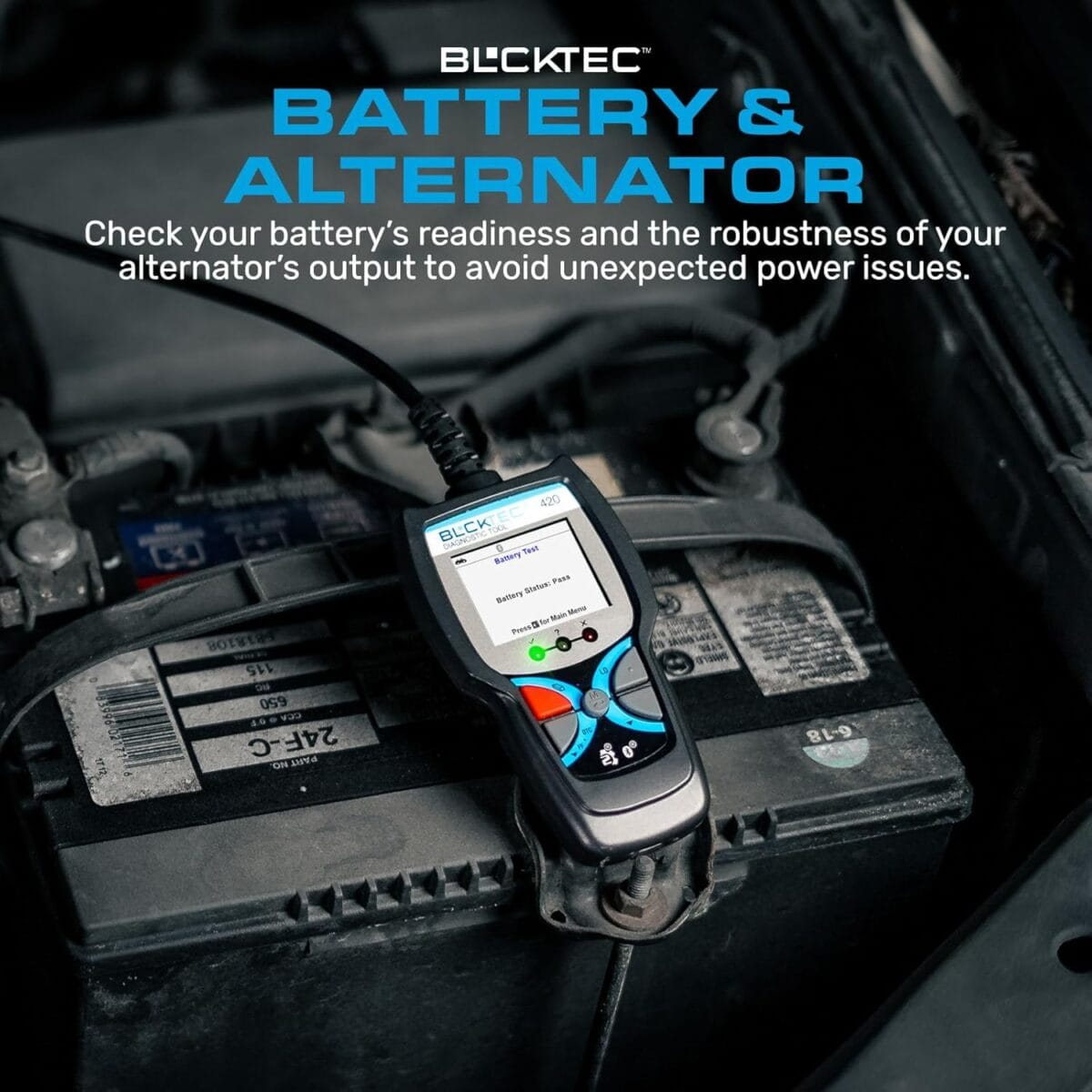 BLCKTEC 420 Bluetooth OBD2 Scanner Diagnostic Tool – Vehicle Code Reader for Car – Clears Check Engine Light – Comes with Premium OBD App On IOS & Android – Works For All Cars 1996 & Newer