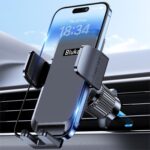 Car Phone Holder Mount, Super Stable Air Vent Cell Phone Car Mount with 2025 Metal Hook Clip, 360 Rotation,One Button Release for iPhone, Samsung, Google, and All Other Smartphones