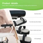 Chair Armrest Cooling Gel Cushions Elbow Pillow Pressure Relief Office Chair Gaming Chair armrest with Memory Foam armrest Pads 2-Piece Set of Chair
