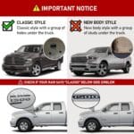 Drop Down Running Boards Compatible with 09-18 Ram 1500/10-24 Ram 2500 3500 Crew Cab(Include 19-24 Classic), Dual-Stage Textured Black Powder Coated, 82 Inch Door Step Side Step Step Bars.