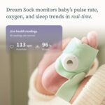 Owlet Dream Sock – FDA-Cleared Smart Baby Monitor – Track Live Pulse (Heart) Rate, Oxygen in Infants – Receive Notifications
