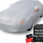 EzyShade 10-Layer Car Cover Waterproof All Weather - See Vehicle Size-Chart - Car Covers for Automobiles & Car Snow Cover - Full Exterior Covers - Winter Rain Sun SUV Sedan. Size A4 (See Size Chart)