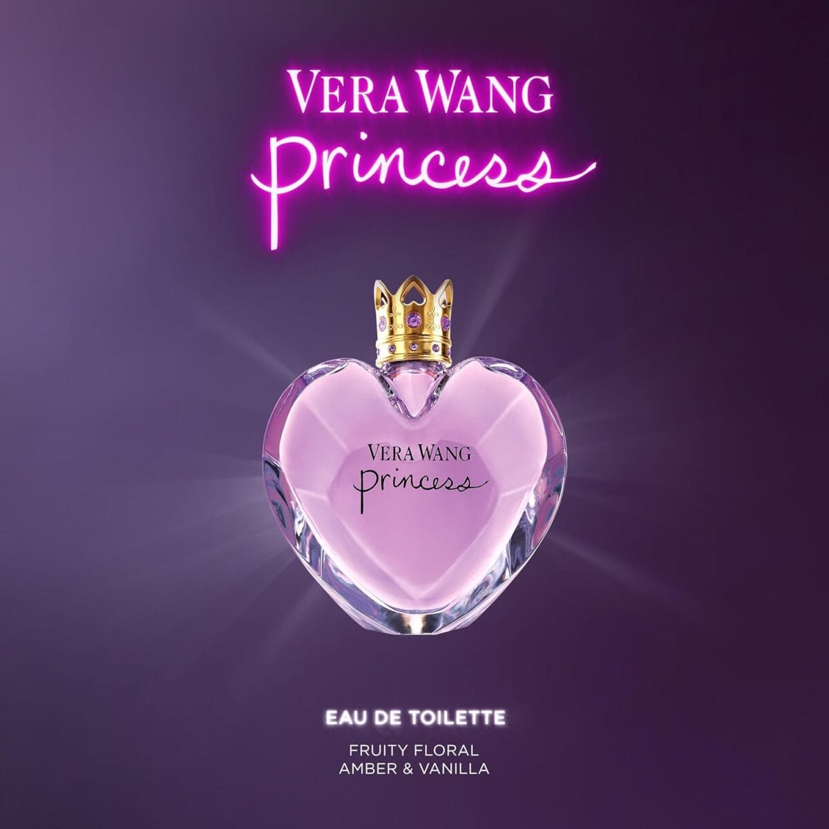 Vera Wang Princess Eau de Toilette 3.4 fl oz (Pack of 1), Notes of Apple, Quava, and Vanilla, Women’s Fragrance, Long Lasting, Everyday Fragrance, Travel Size