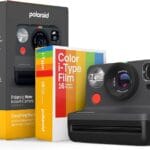 Polaroid Now 2nd Generation I-Type Instant Camera + Film Bundle - Now Black Camera + 16 Color Photos (6248)- Black