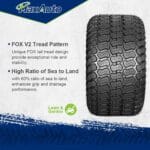 MaxAuto 20×10.00-8 Lawn Mower Tires, 20×10-8 Tractor Turf Tire, 20x10x8 NHS Tires, 4PR/Ply Tubeless, Set of 2