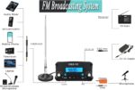 1000 Meters FM Transmitter,1/7W Long Range FM Broadcast Transmitter for Drive-in Movie, Church Parking Lot, Lights Fireworks Show,Fireworks Display,School, Supermarket Events