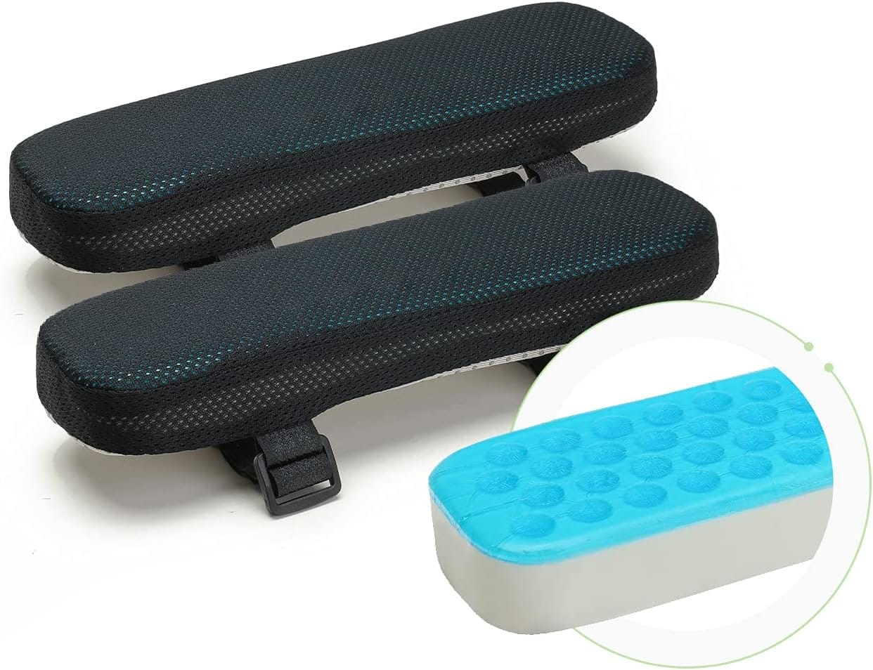 Chair Armrest Cooling Gel Cushions Elbow Pillow Pressure Relief Office Chair Gaming Chair Armrest With Memory Foam Armrest Pads 2 Piece Set Of Chair Chair Armrest Cooling Gel Cushions Elbow Pillow Pressure Relief Office Chair Gaming Chair armrest with Memory Foam armrest Pads 2-Piece Set of Chair