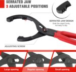 WORKPRO 12″ Adjustable Oil Filter Pliers, Wrench Adjustable Oil Filter Removal Tool, Ideal For Engine Filters, Conduit, & Fittings, W114083A
