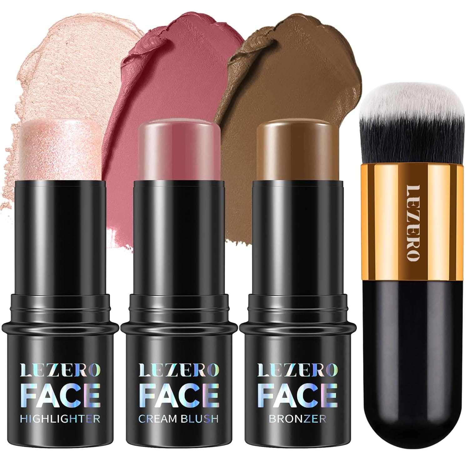 3Pcs Cream Contour Stick Makeup Kit, Shades With Highlighter Stick,Blush Stick And Bronzer Stick For Sculpt The Cheeks, Long Lasting, Waterproof, Dewy & Matte Finish, LIGHT MEDIUM (#02,05,06) 3Pcs Cream Contour Stick Makeup Kit, Shades with Highlighter Stick,Blush Stick and Bronzer Stick for Sculpt the Cheeks, Long Lasting, Waterproof, Dewy & Matte Finish, LIGHT MEDIUM (#02,05,06)