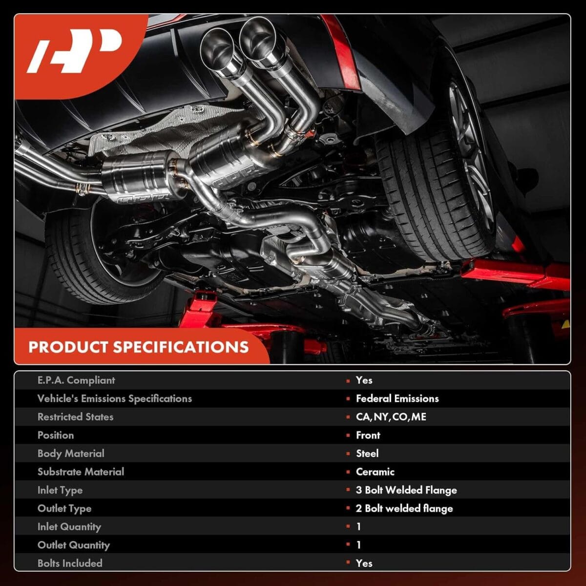 A-Premium Front Catalytic Converter W/Gasket Kit Direct-Fit Compatible with Chevy & GMC Models – Captiva Sport 2012-2015, Equinox 2010-2017, Terrain 2010-2017 – L4 2.4L – E.P.A. Compliant
