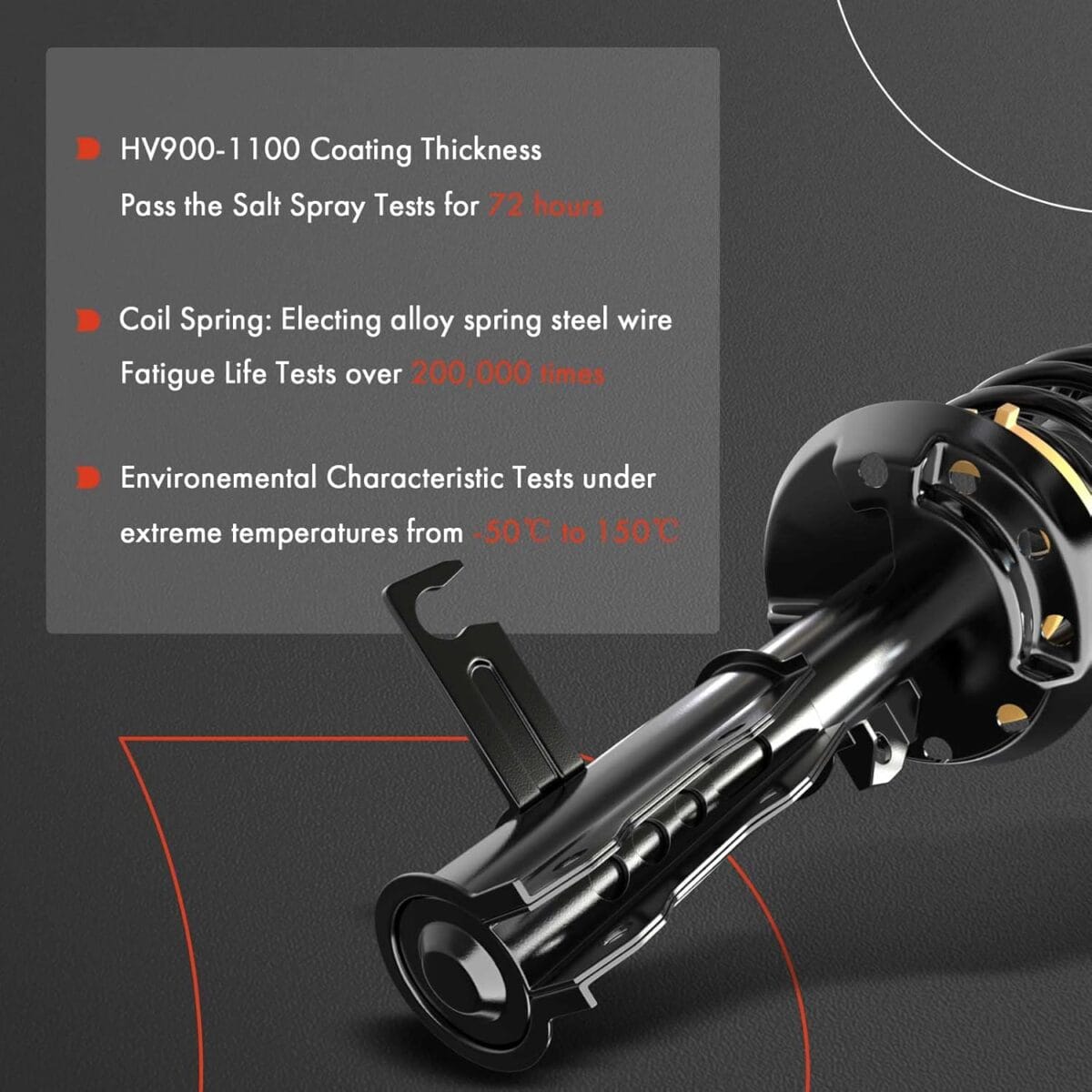 A-Premium Set (4) Front and Rear Complete Shock Absorber Strut & Coil Spring Assembly Compatible with Honda Civic 2006-2011 & Acura CSX 2006-2011 Sedan