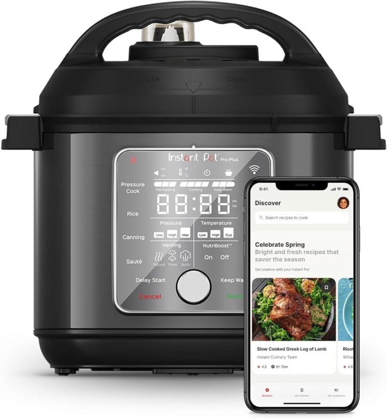 Instant Pot Pro Plus Wi-Fi Smart 10-in-1, Pressure Cooker, Slow Cooker, Rice Cooker, Steamer, Saut Pan, Yogurt Maker, Warmer, Canning Pot, Sous Vide, Includes App with Over 800 Recipes, 6 Quart