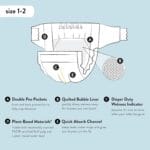 The Honest Company Clean Conscious Diapers | Plant-Based, Sustainable | Above It All + Barnyard Babies | Club Box, Size 1 (8-14 lbs), 78 Count