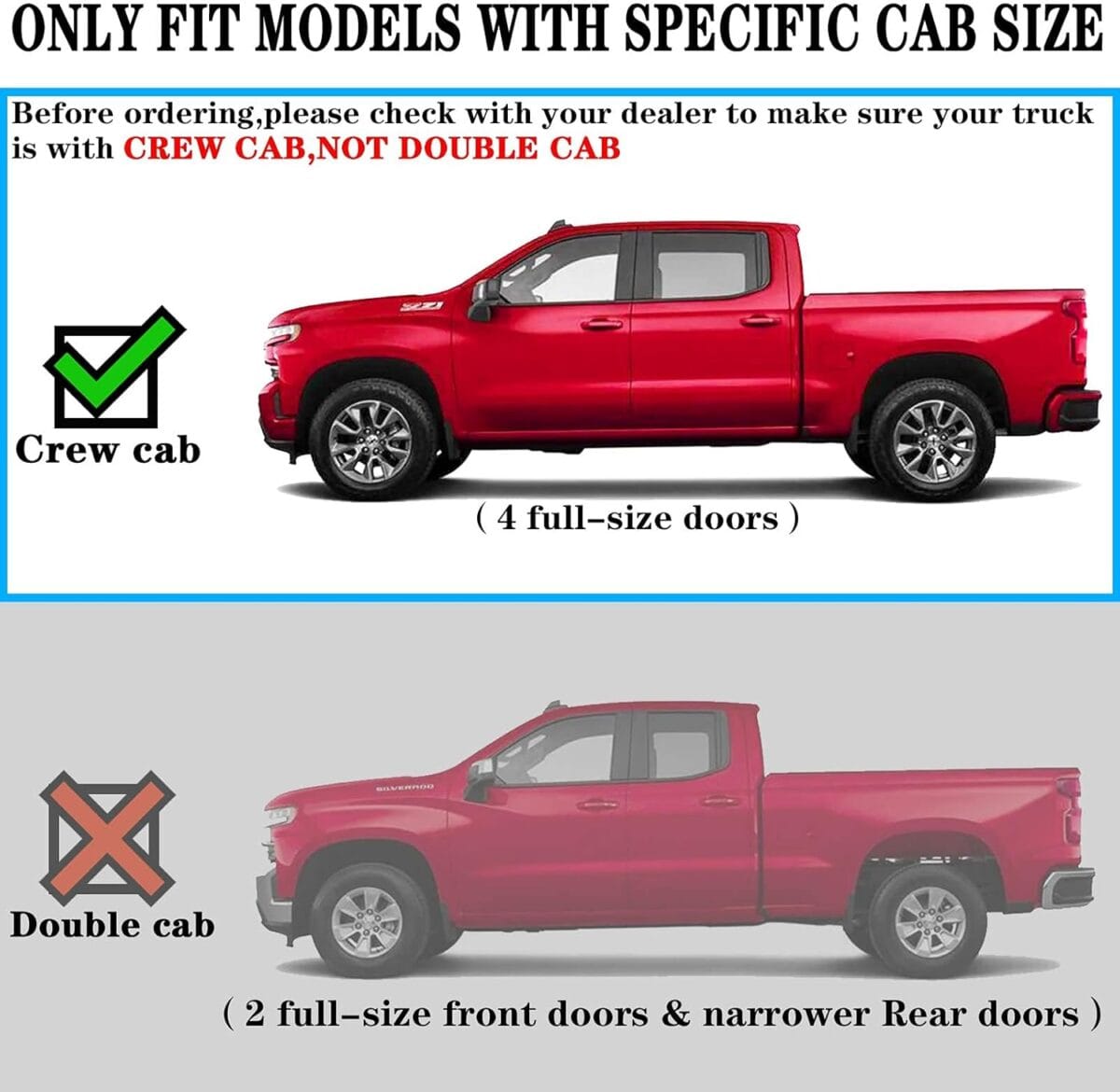 COMNOVA 6 Inches Running Boards& Steps Step Bars Compatible with 2019-2025 Chevy Silverado 1500, 2020-2025 Silverado/Sierra 2500HD 3500HD Crew Cab, A Pair Running Boards for Silverado Crew cab.