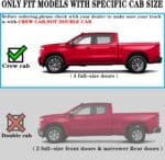 COMNOVA 6 Inches Running Boards& Steps Step Bars Compatible with 2019-2025 Chevy Silverado 1500, 2020-2025 Silverado/Sierra 2500HD 3500HD Crew Cab, A Pair Running Boards for Silverado Crew cab.