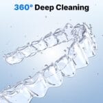 Ultrasonic Retainer Cleaner – UV Dental Cleaning Pod Night Guard Cleaner for Dentures, Aligner, Braces, Toothbrush Heads, Jewelry (Black)