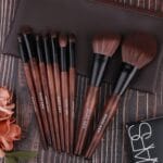 Bamboo Makeup Brushes Set Professional, Sable Makeup Brush Set with Case by Luxury ENZO KEN, Cosmetic Brushes Makeup Set, Make up Brushes Set Professional, Natural Hair Makeup Brush Set Professional.