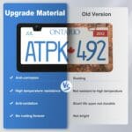 2 Pack License Plate Frames, Stainless Steel Car License Plate Cover Car Accessories with Screw Caps (Black)