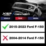 KSP 6×135 to 6×135 Wheel Spacers for F150, 1.5in 38mm Hubcentric 6 Lug Wheel Adapters for 2015-2025 F150 Expedition,Navigator with M14x1.5 Studs and 87.1mm Hub Bore, 4pcs Black